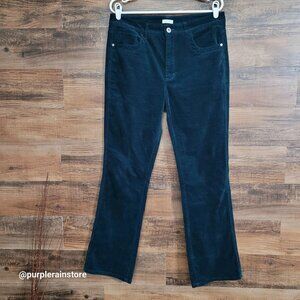 J Jill Corduroy Jeans Size 10 Bootcut Blue Green Stretch Preppy Casual Classic